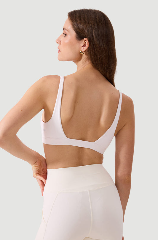 Deep V Neck Sports Bra